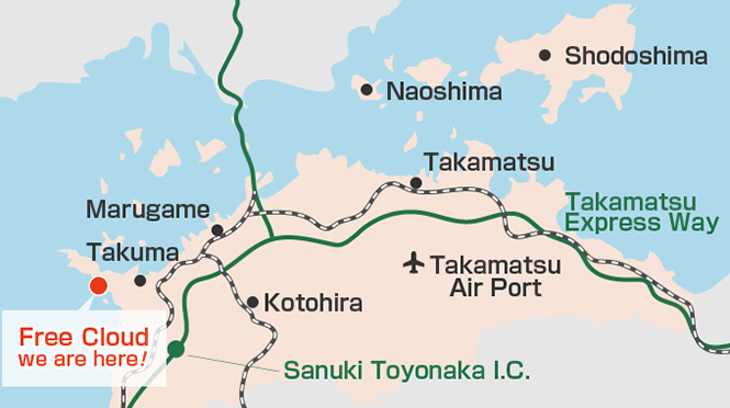 Access within Kagawa Prefecture to Free Cloud